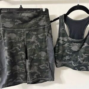 Fabletics Sports Bra and Shorts Set